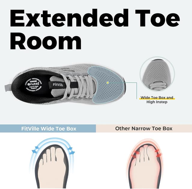 Detalle de FitVille Chaussures running pieds larges
