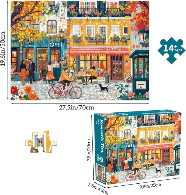 Thumbnail 4 de HUADADA Jigsaw Puzzles 1000-piece romantic street puzzle 🧩