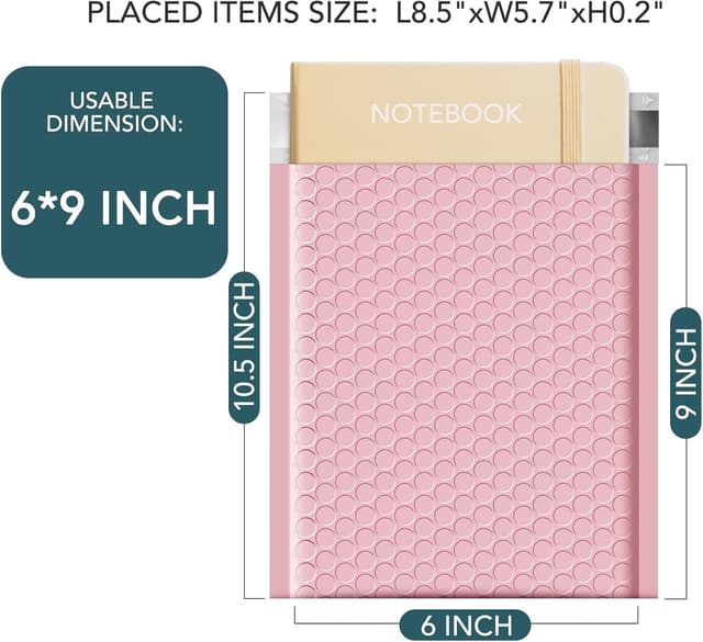 Detalle 2 de Switory 50 Pack Padded Bubble Mailers (A5) – Pale Pink, Self-Seal Poly Mailer for Shipping & Packaging