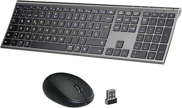 Imagen de iClever Teclado y Ratón Inalámbrico DK03-QWERTY 🌐 en OfertitasTOP