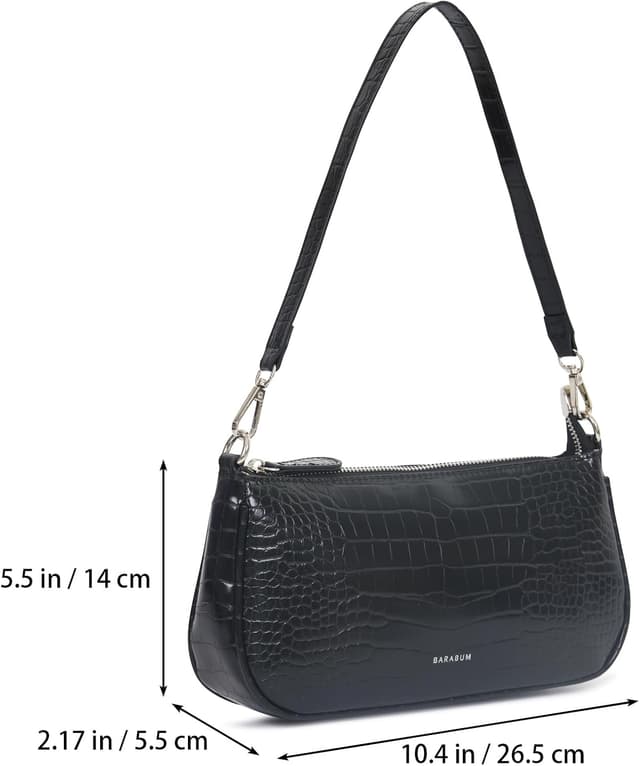 Detalle 2 de Retro clutch tote bag L, PU croc pattern