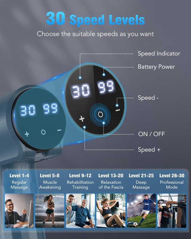 Thumbnail 1 de Lefity Pistolet Massage Musculaire 30 Niveaux