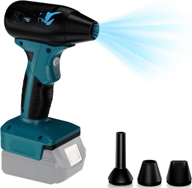 Detalle de Makita 18V Li-ion compatible jet dry blower air duster (no battery) – 4 gear adjustable airflow up to 130,000 RPM