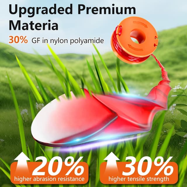 Detalle 2 de Odashen 6-piece strimmer spool replacement for Worx WX150 and select McGregor models (tool-free coil change)