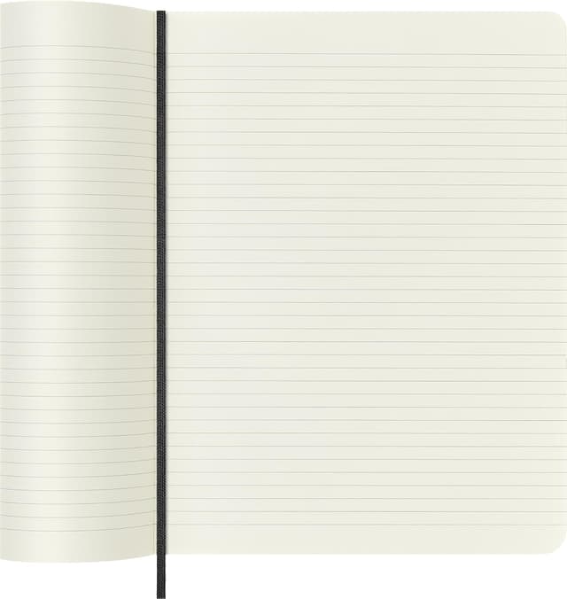 Detalle de Moleskine Precious & Ethical Notizbuch (XL 19x25 cm) mit Geschenkbox, veganem Einband & Klettverschluss – Schwarz