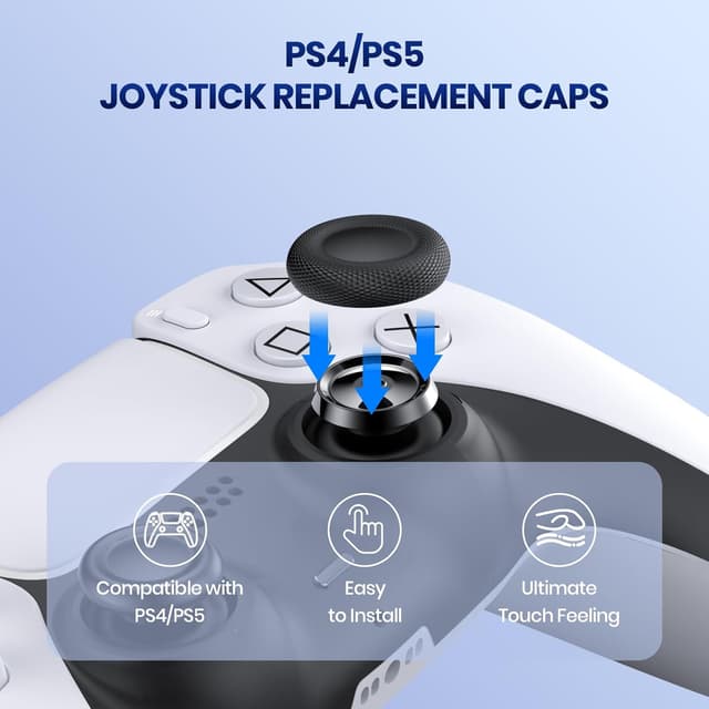 Detalle 2 de NEWDERY Thumb Grip Joystick Caps 10pcs