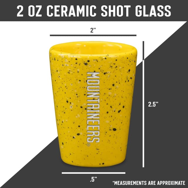 Detalle de Rico Industries NCAA Unisex Minimalist Washington Huskies 2oz Ceramic Shot Glass