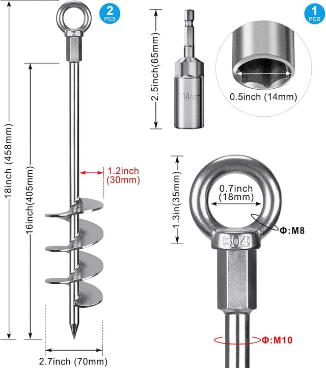 Detalle 2 de BeneLabel Zeltheringe Erdanker 47 cm