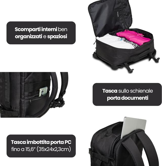 Thumbnail 4 de Invicta TRAVEL zaino da viaggio con tasca porta PC