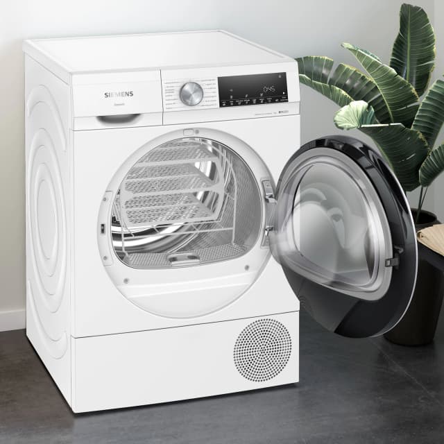 Detalle de Siemens iQ500 WQ45G2D0ES Secadora de 9 kg con bomba de calor y condensación (reacondicionada Grado C)