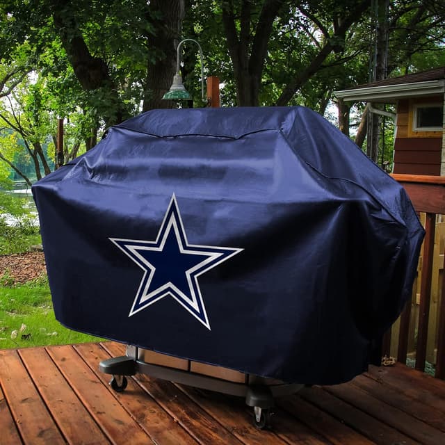 Detalle de Rico Industries NFL Vinyl Padded Deluxe Grill Cover (68 x 21 x 35-inches)