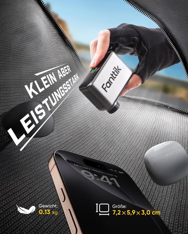 Detalle 2 de Fanttik X10 Ace Tiny Fahrradpumpe 120 PSI