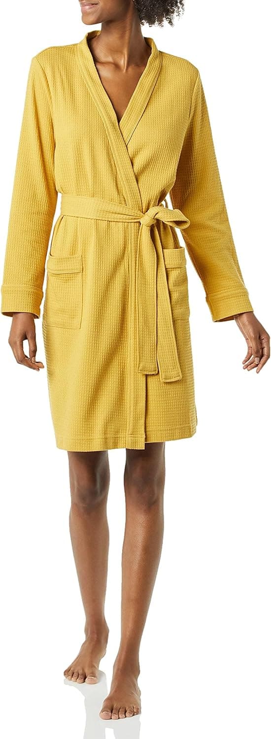 Detalle de Amazon Essentials Lightweight Cotton Waffle Robe