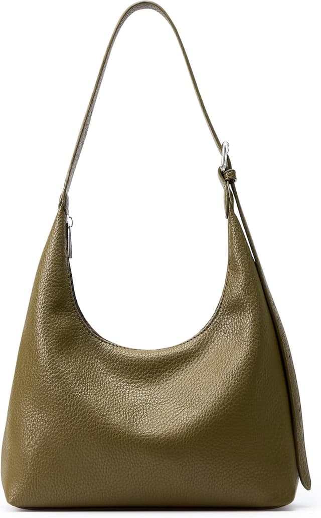 Detalle de KALIDI Vintage Vegan Leather Tote Bag with Adjustable Strap – Work, Daily & Crossbody Carry