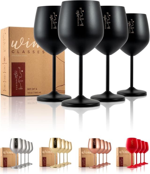 Gusto Nostro Weingläser Edelstahl 540 ml