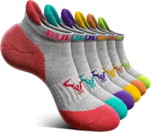 Detalle de BULLIANT Calzini Sportivi Donna da Corsa (6 paia) con linguetta sul tallone