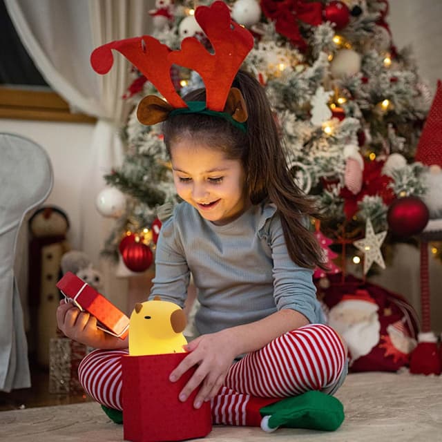 Detalle de Ammonite Capybara Nachtlicht für Kinder – USB-Touch-Leuchte aus BPA-freiem Silikon