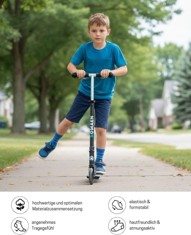 Detalle de 10 Paar Kinder Socken Jungen & Mädchen aus Baumwolle – strapazierfähig, elastisch & rutschfest für Spiel, Sport und Alltag