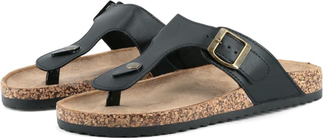 Detalle 2 de JOMIX Infradito da uomo con fibbia MCI250209: suola in sughero e punta con fibbia regolabile