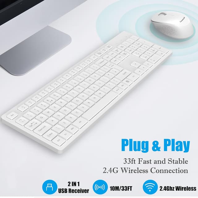 Detalle de LeadsaiL Wireless Keyboard 2.4GHz set