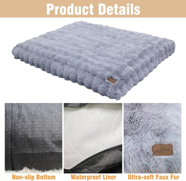 Detalle 2 de BingoPaw Human Dog Bed 4XL – Hundebett für Menschen, 200x130x18 cm, grau