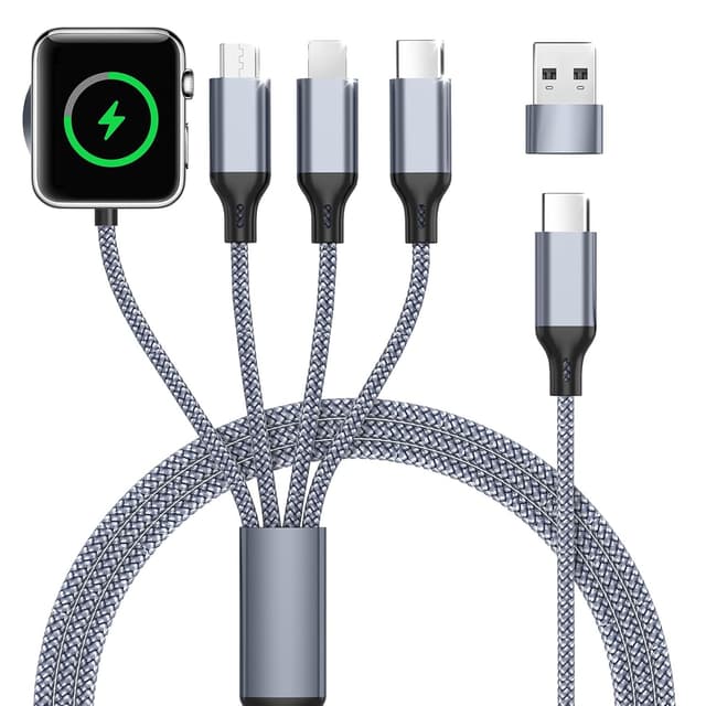Detalle de Multi 4‑in‑1 Ladekabel 1,2 m für iPhone, iPad, AirPods, Watch