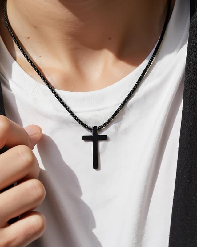Detalle 2 de Dongjiangjin Cross Pendant for Grandson 20in Chain