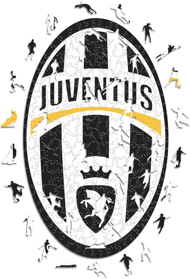 Detalle de Iconic Puzzles Juventus Retro Logo — Puzzle en bois sous licence officielle, 150 pièces (taille S)