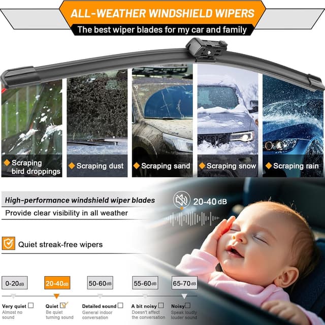 Thumbnail 5 de OEM Windshield Wiper Set 26+22+12