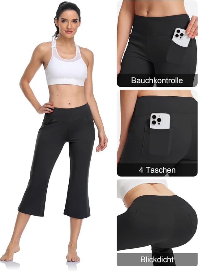 Thumbnail 4 de MOVE BEYOND Butterweiche Damen Bootcut Yogahose mit Bauchkontrolle und 4 Taschen