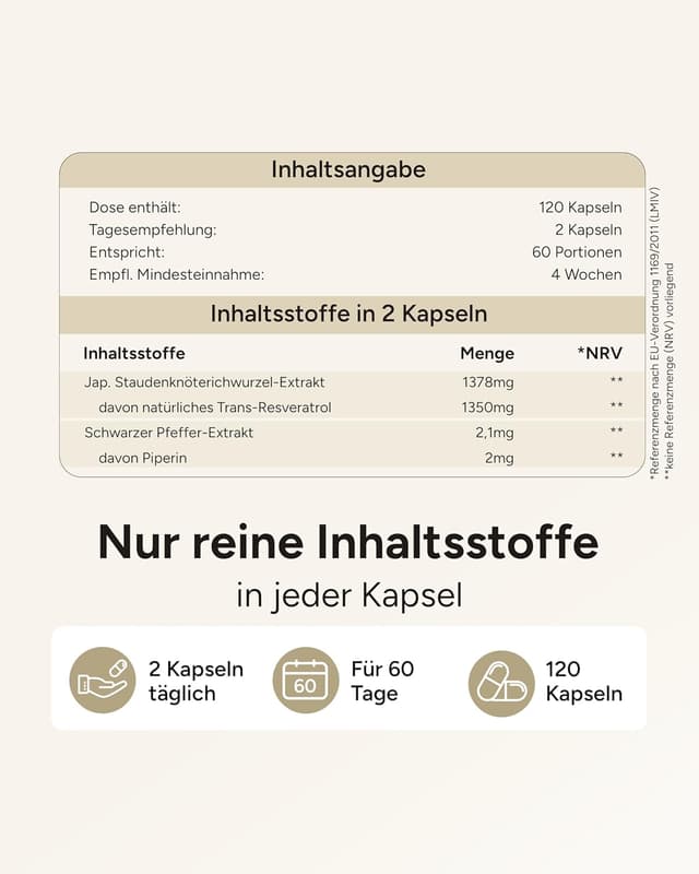 Thumbnail 4 de Resveratrol PLUS 1350 mg Kapseln đź’Š