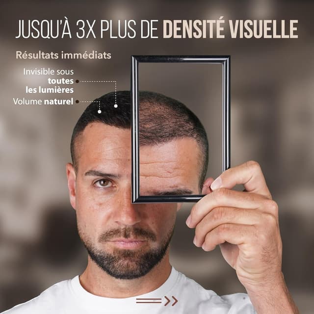 Detalle de Fibre capillaire Noir de dernière génération Hair Fiber : poudre densifiante pour cheveux, effet volume immédiat