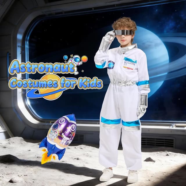 Thumbnail 2 de Lozzzyo Déguisement Astronaute Enfant