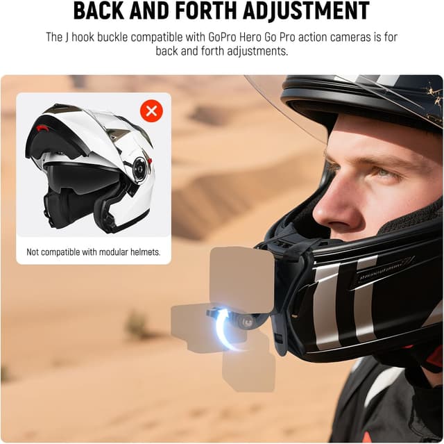 Detalle 2 de NEEWER GP-72 helmet chin camera mount strap