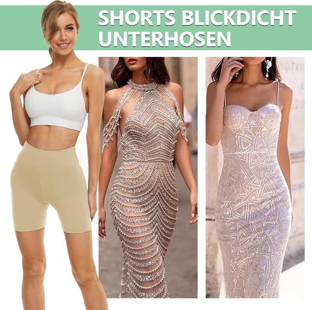 Detalle de DDOBB Radlerhose Damen – kurze Sport-Shorts mit hoher Taille, blickdicht & anti-scheuern für den Sommer