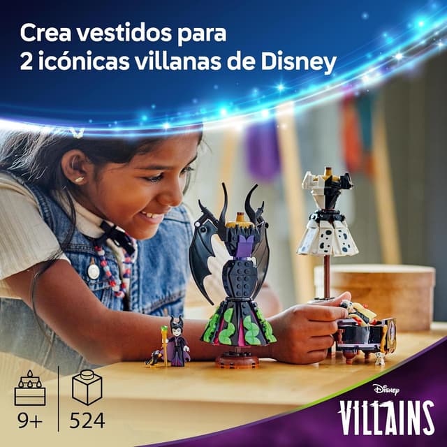 Detalle 1 de LEGO ǀ Disney Villains: Maléfica y Cruella 👑 Juguete Creativo