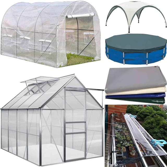 Detalle 2 de LANUCN PVC-Planen Reparatur-Set: transparente UV-beständige Reparatur-Tape (5 cm x 5 m)