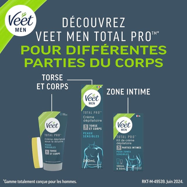 Thumbnail 4 de Veet Men Crème Dépilatoire Homme Peaux Sensibles 150ml