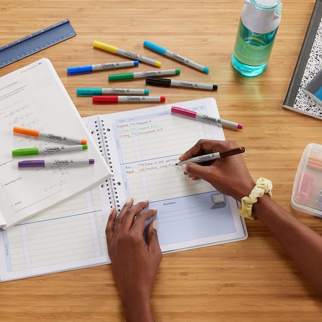 Thumbnail 3 de Sharpie rotuladores permanentes punta ultrafina 12 colores