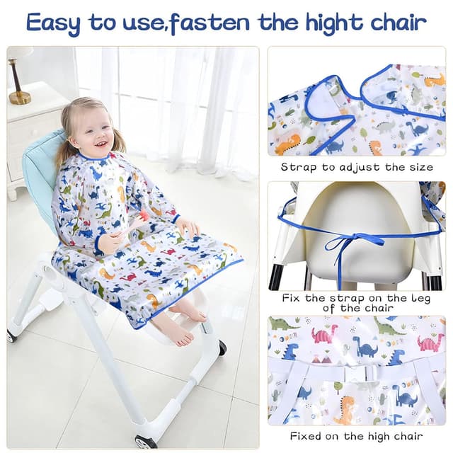 Detalle 1 de Baby Ärmellätzchen mit Dinosaurier 96 x 80 cm