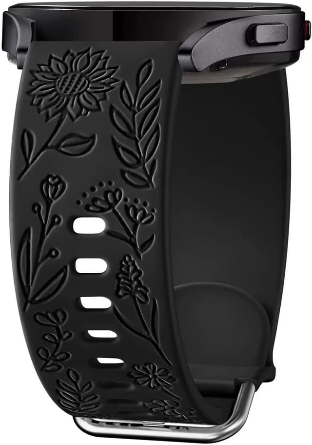 Detalle de Panda Bobo Sunflower Engraved 20mm Soft Silicone Strap for Samsung Galaxy Watch (40mm–47mm)