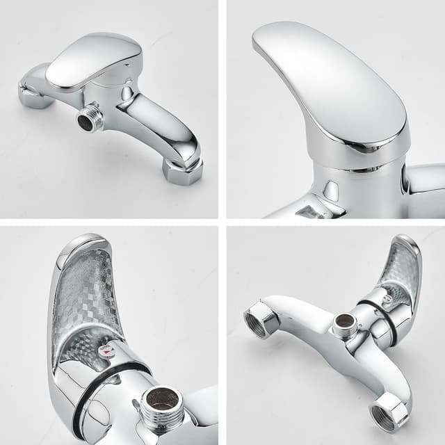 Detalle 2 de ALFKET Rubinetto Doccia da Muro Monocomando Ottone 18x13