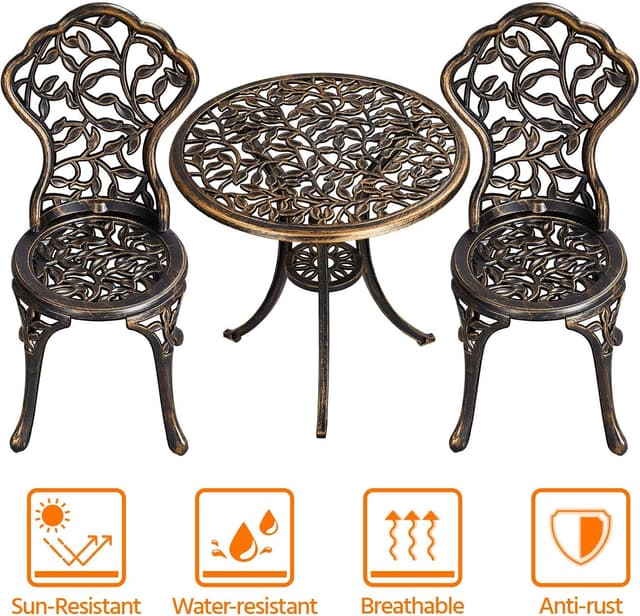 Thumbnail 4 de Yaheetech conjunto 3 piezas aluminio bronce