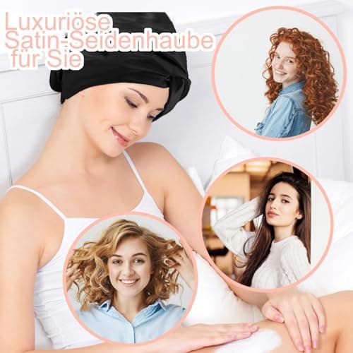 Detalle 2 de FOLAI Seidenhaube Schlafmütze für Haare nachts