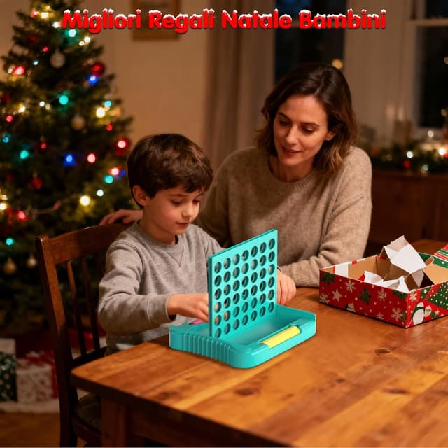 Detalle de Pup Go 4 in Linea portatile da viaggio per 2 giocatori (3+), gioco di strategia educativo con 6 pedine verdi