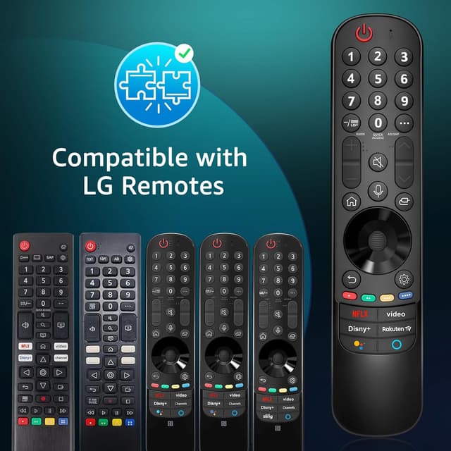 Detalle 2 de LG Magic Remote Universal für LG Smart-TV – kompatibel mit MR21/MR22/MR23/MR24 (inkl. Zeiger- & Sprachfunktion)