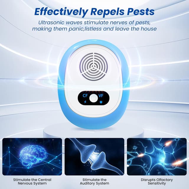 Thumbnail 1 de PKBD PKBD 4 PCs Rodent Ultrasonic Pest Repeller 1600 sqft