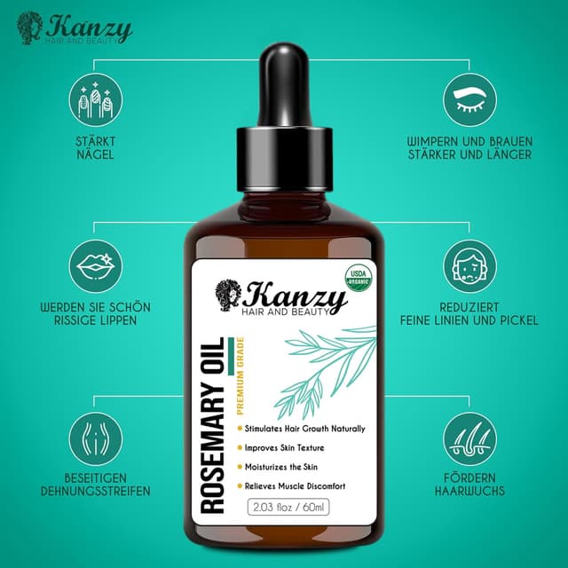 Detalle 2 de Kanzy Rosmarinöl Haarpflege 60ml