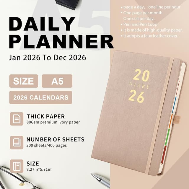 Thumbnail 4 de Mljtoyo 2026 Diary A5 Page a Day