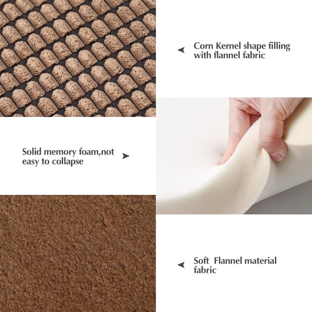 Detalle de BVAGSS Orthopädisches Hundebett (106x71x4 cm) – waschbare, umkehrbare flauschige Hundematte mit Eierförmchen-Schaum